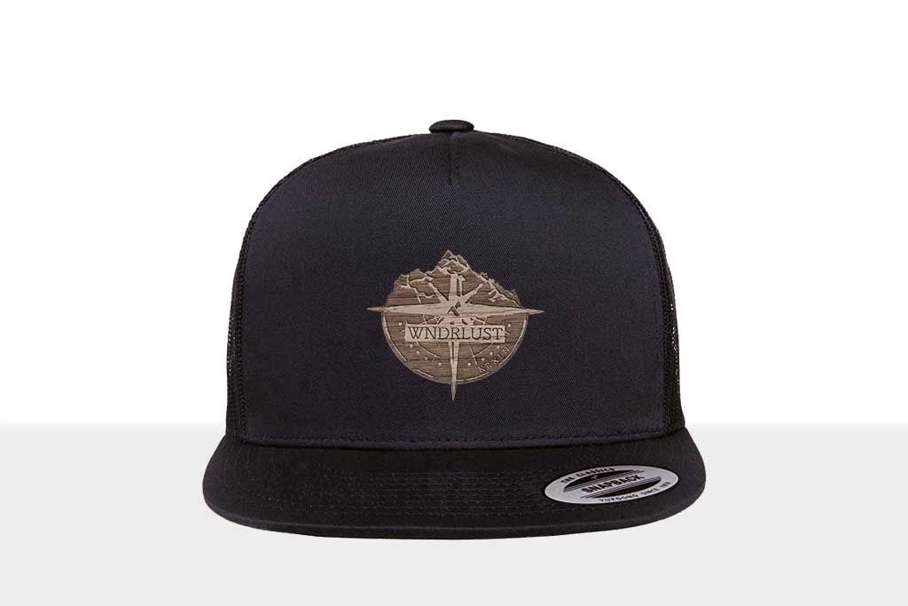 Airtime KRXLN Snapback Cap Mesh - Wood Cap - Wooden Emblem